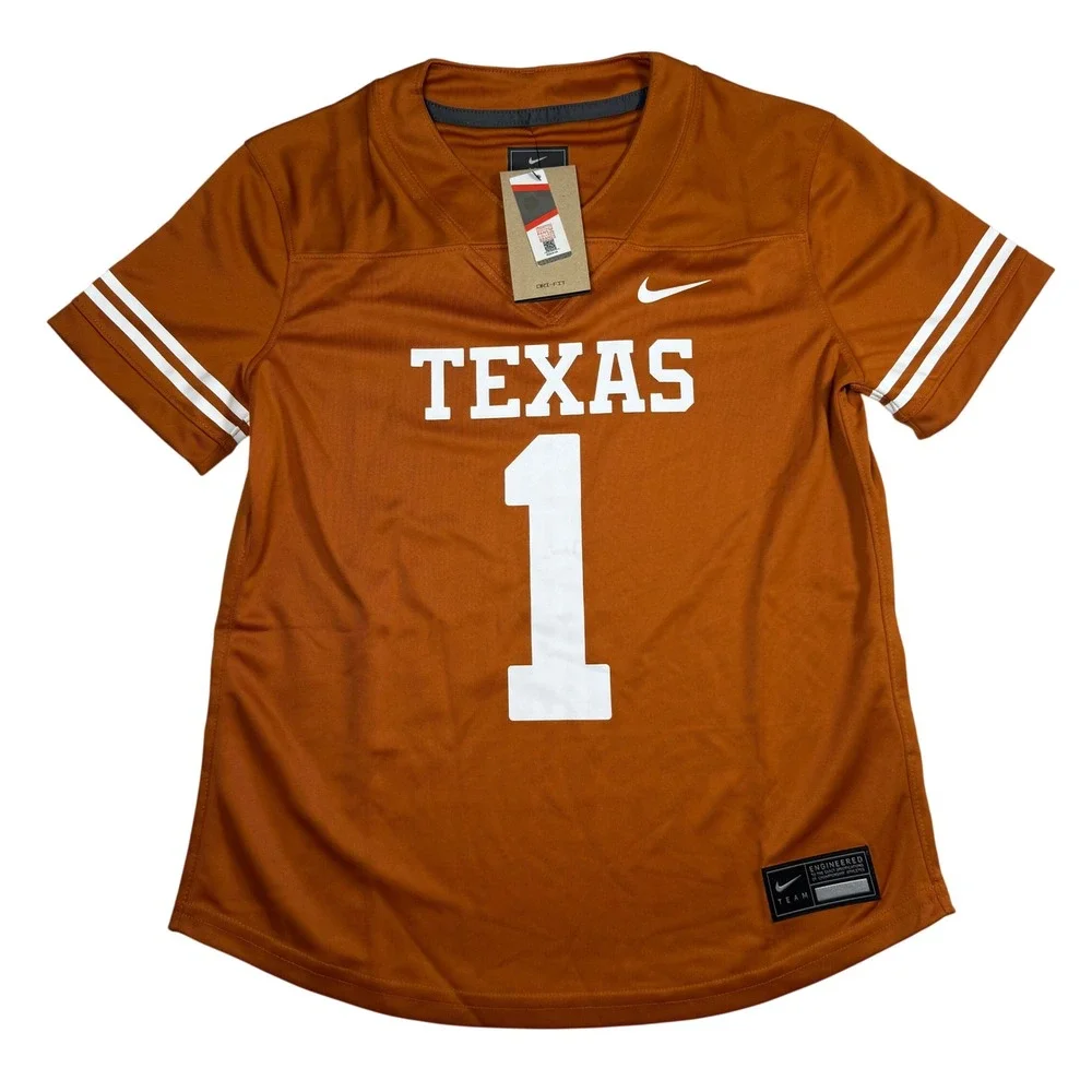 Nike Texas Longhorns #1 Womens Game Jersey Texas Orange Small NWT DriFit